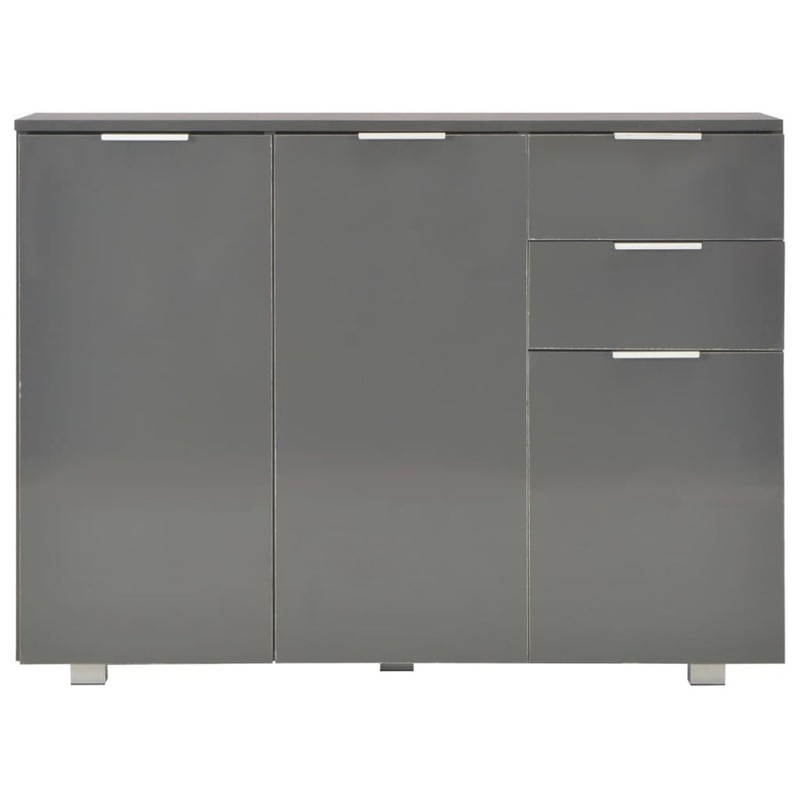 Dressoir 07X35X80,5 Cm Hoogglans Grijs