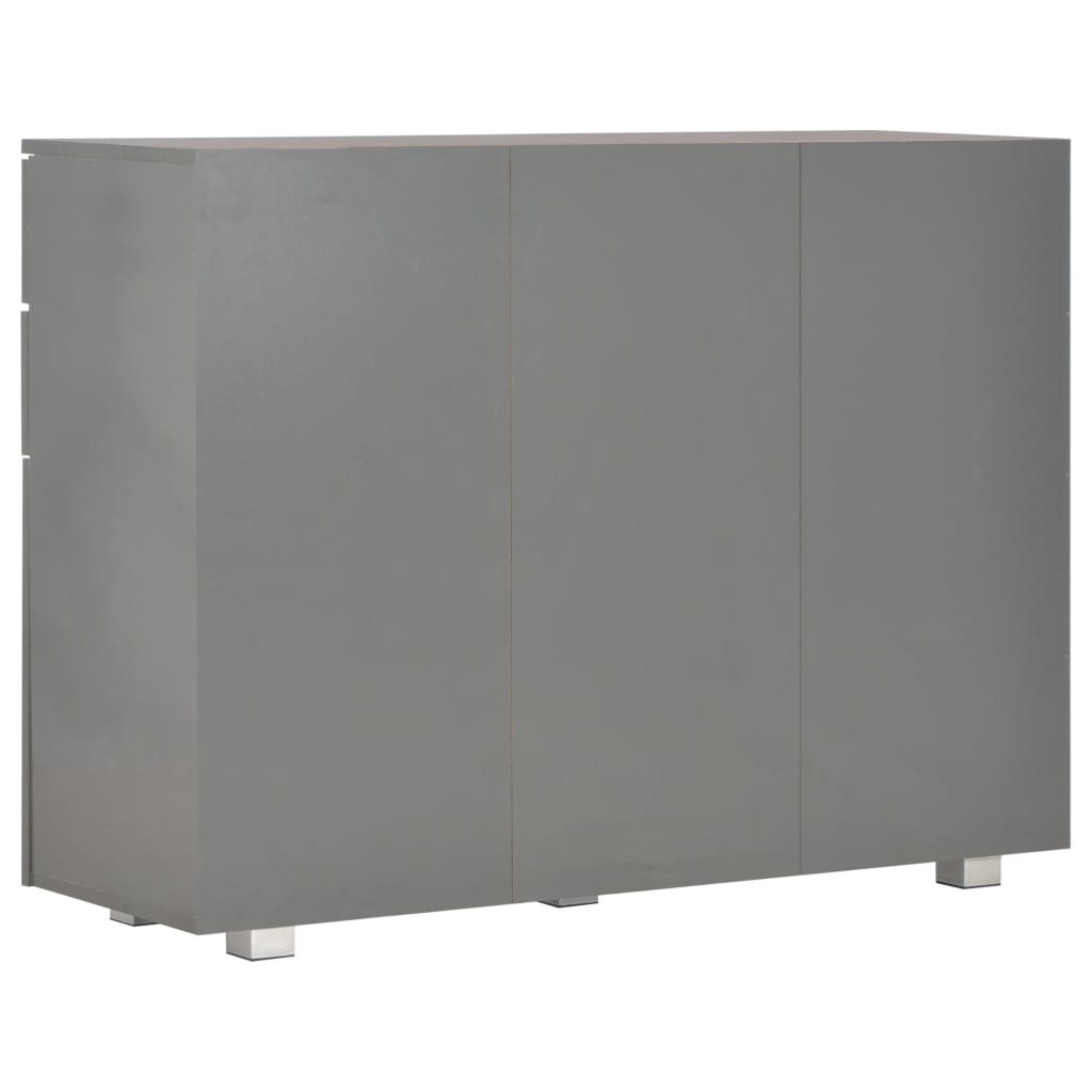 Dressoir 07X35X80,5 Cm Hoogglans Grijs