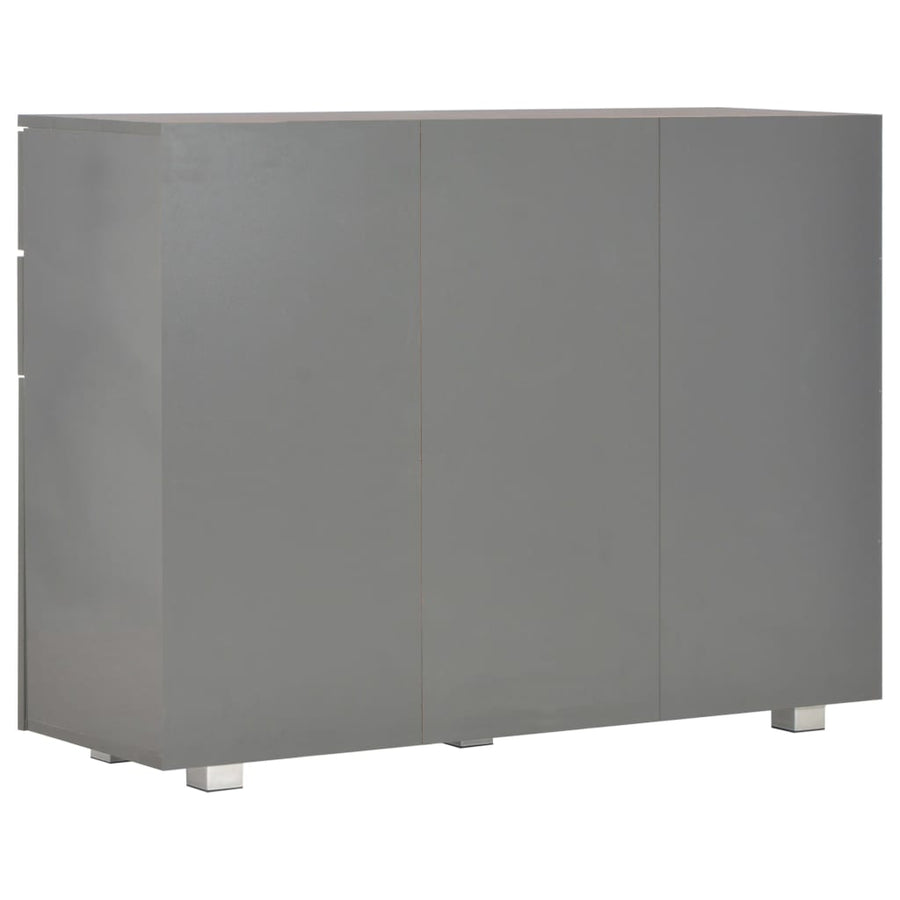 Dressoir 07X35X80,5 Cm Hoogglans Grijs