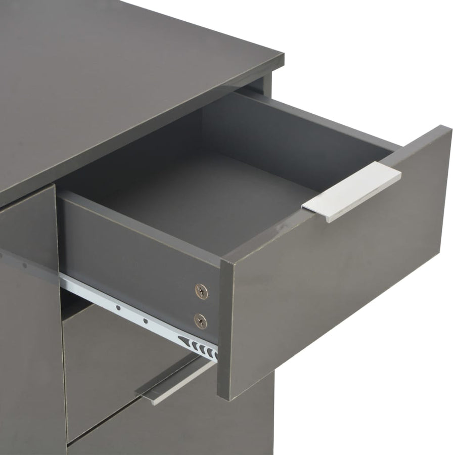 Dressoir 07X35X80,5 Cm Hoogglans Grijs