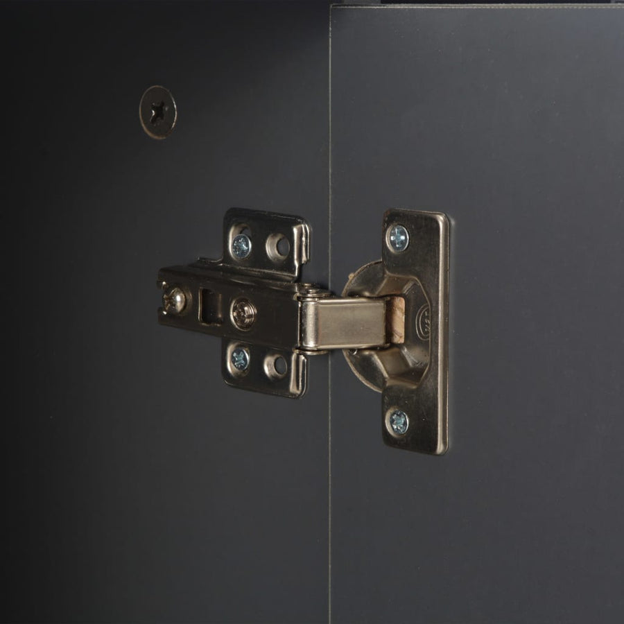 Dressoir 07X35X80,5 Cm Hoogglans Grijs