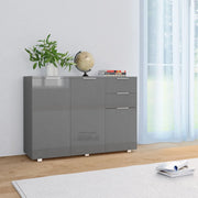Sideboard 107x35x80.5 cm high-gloss grey
