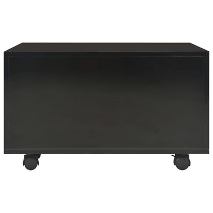 Salontafel Spaanplaat Hoogglans 60 x 60 x 35 cm Zwart