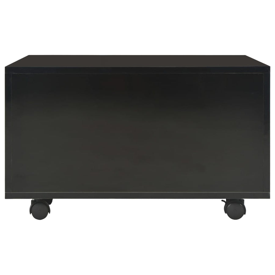 Salontafel Spaanplaat Hoogglans 60 x 60 x 35 cm Zwart