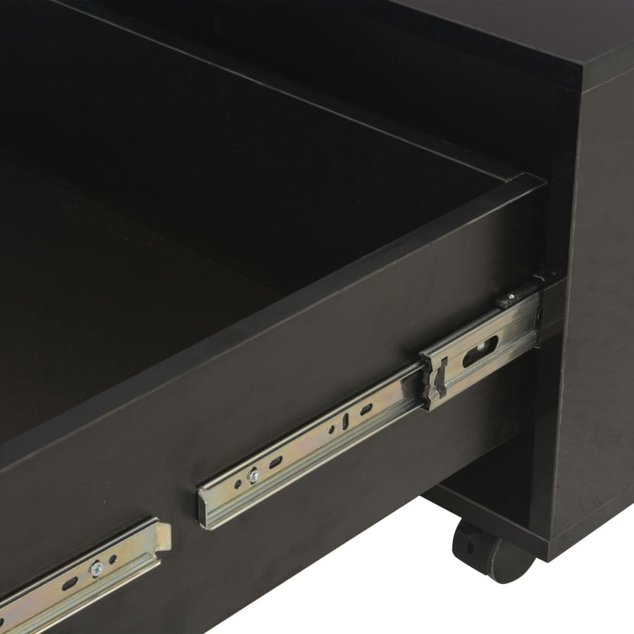 Salontafel Spaanplaat Hoogglans 60 x 60 x 35 cm Zwart