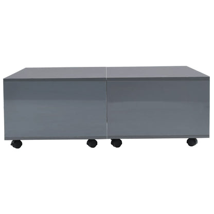 Salontafel 00X00X35 Cm Hoogglans 100 x100 x 35 cm Grijs