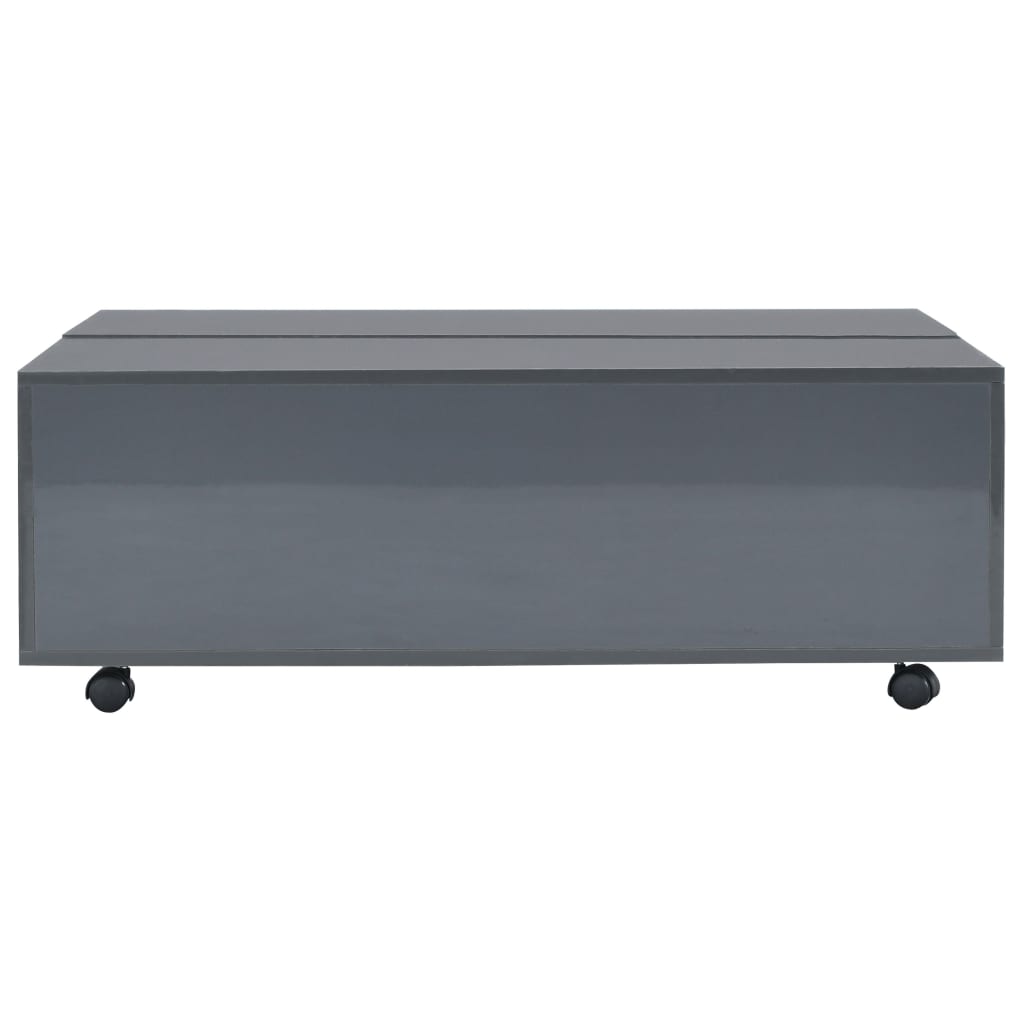 Salontafel 00X00X35 Cm Hoogglans 100 x100 x 35 cm Grijs