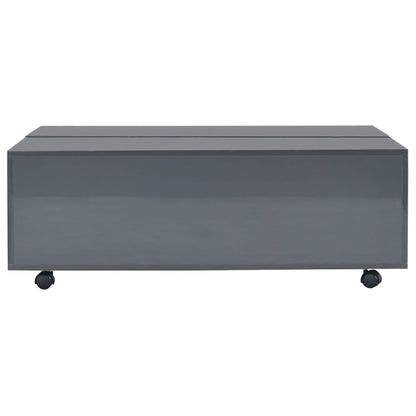 Salontafel 00X00X35 Cm Hoogglans 100 x100 x 35 cm Grijs