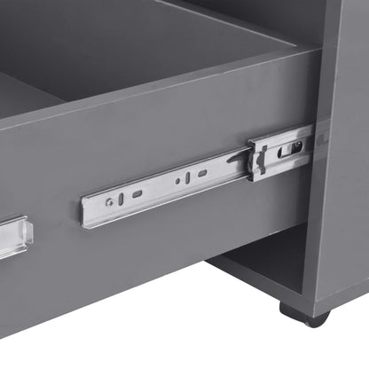 Salontafel 00X00X35 Cm Hoogglans 100 x100 x 35 cm Grijs