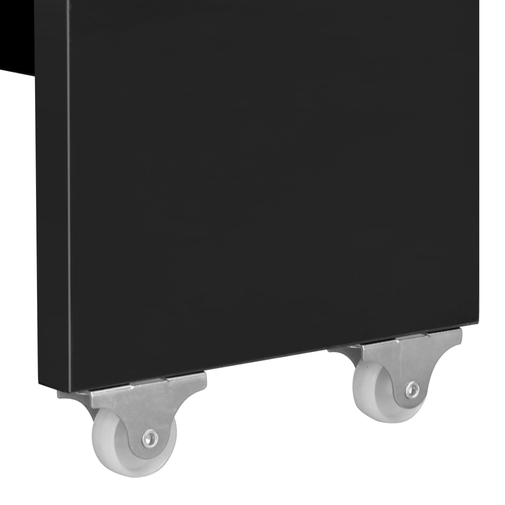 Eettafel Verlengbaar 175X90X75 Cm Hoogglans Zwart