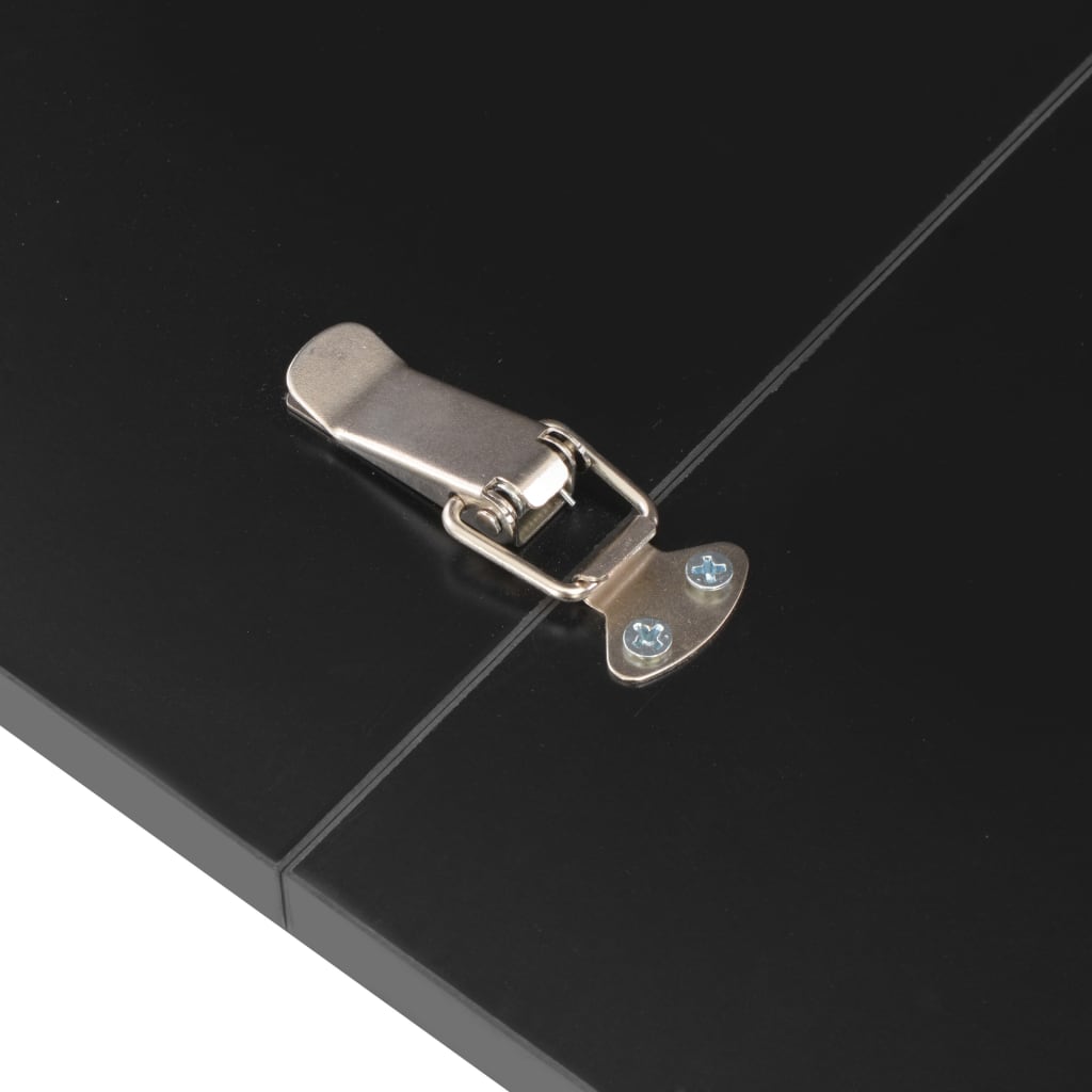 Eettafel Verlengbaar 175X90X75 Cm Hoogglans Zwart