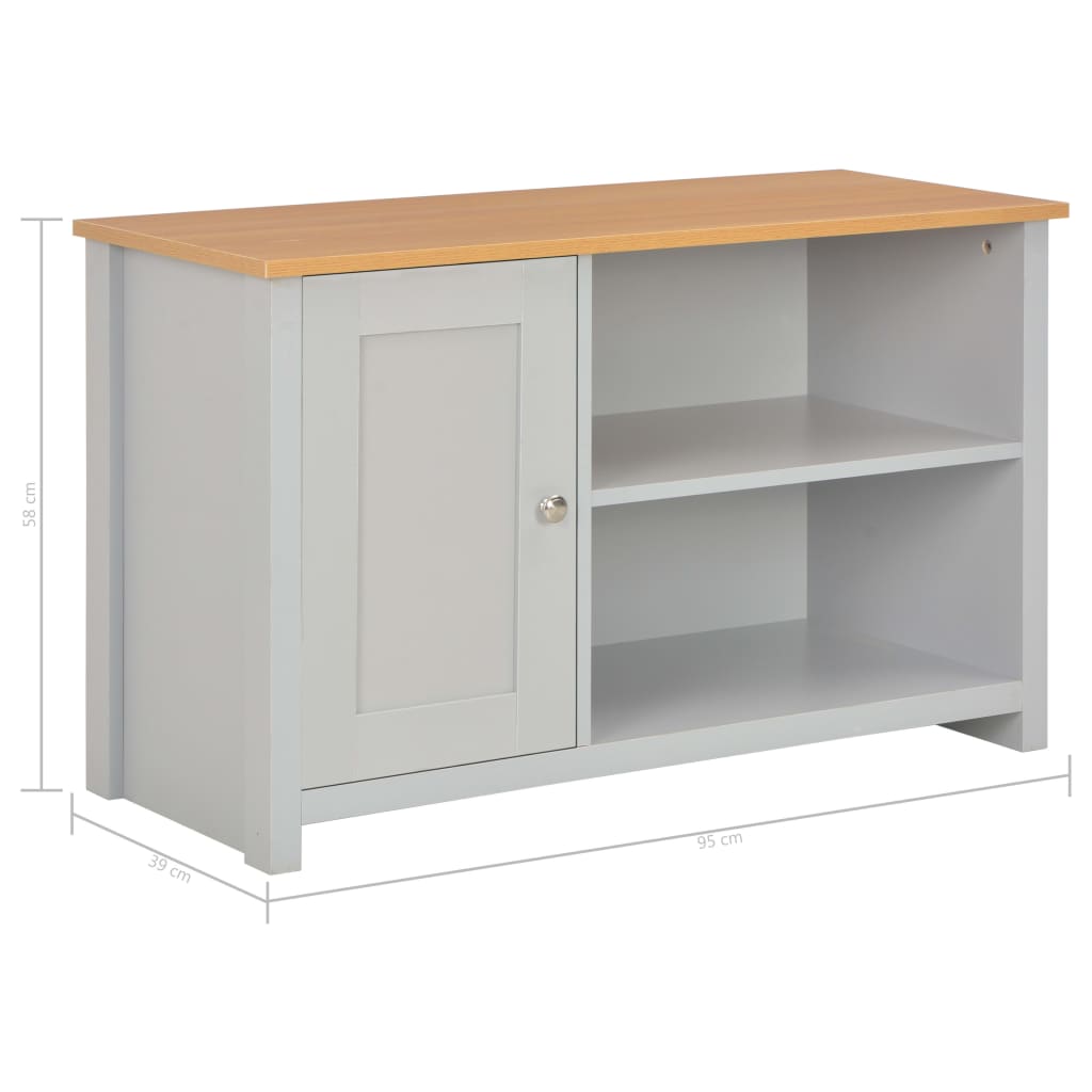 Tv-meubel 95x39x58 cm grijs