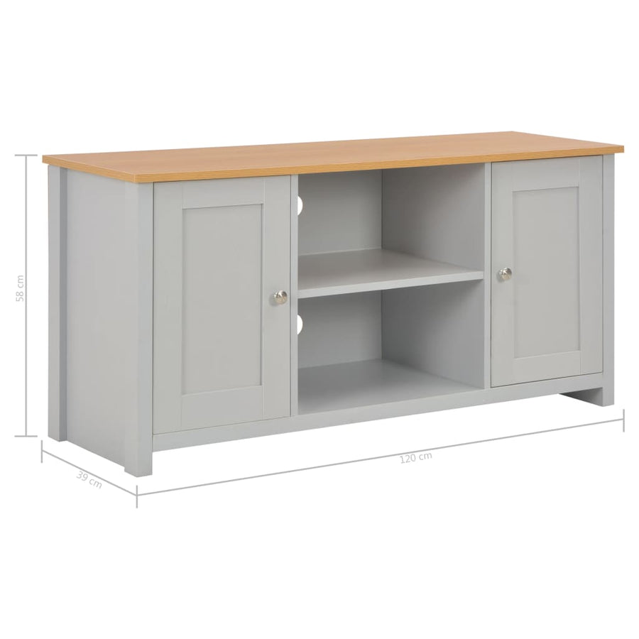 Tv-meubel grijs 120 x 39 x 58 cm
