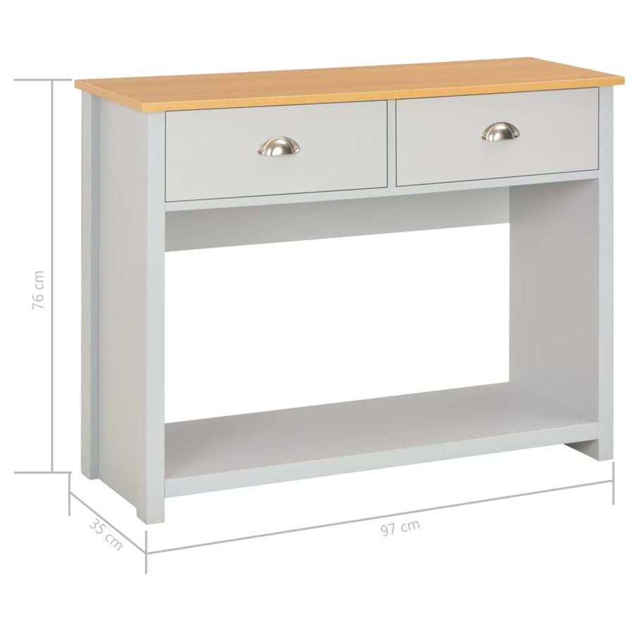 Wandtafel 97X35X76 Cm Grijs