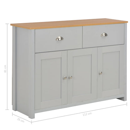 Dressoir Grijs 112 x 35 x 81 cm