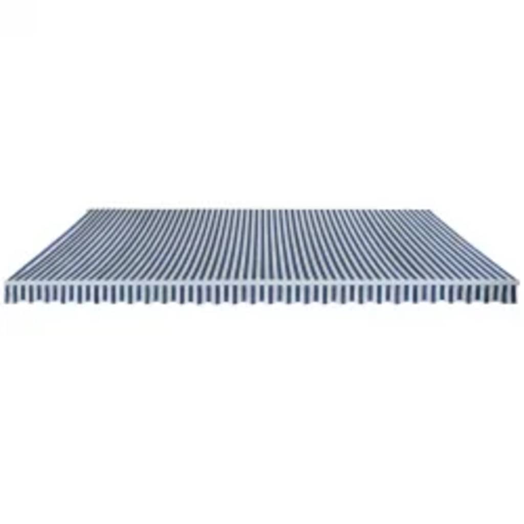 Luifel Handmatig Uittrekbaar 600 Cm Blauw/ Zwart en wit
