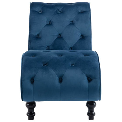 Chaise Longue Fluweel Blauw