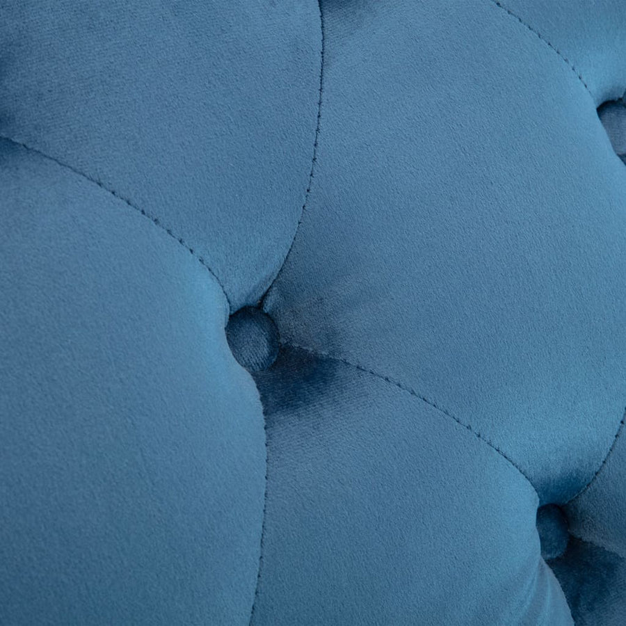 Chaise Longue Fluweel Blauw