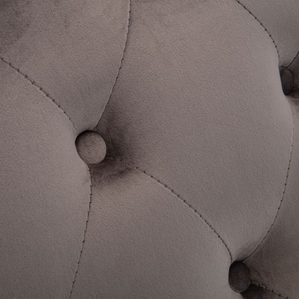 Chaise Longue Fluweel Grijs