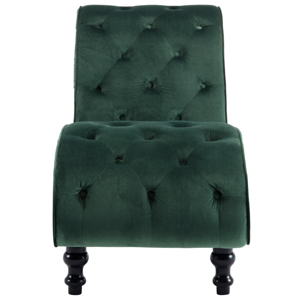 Chaise Longue Fluweel Groen
