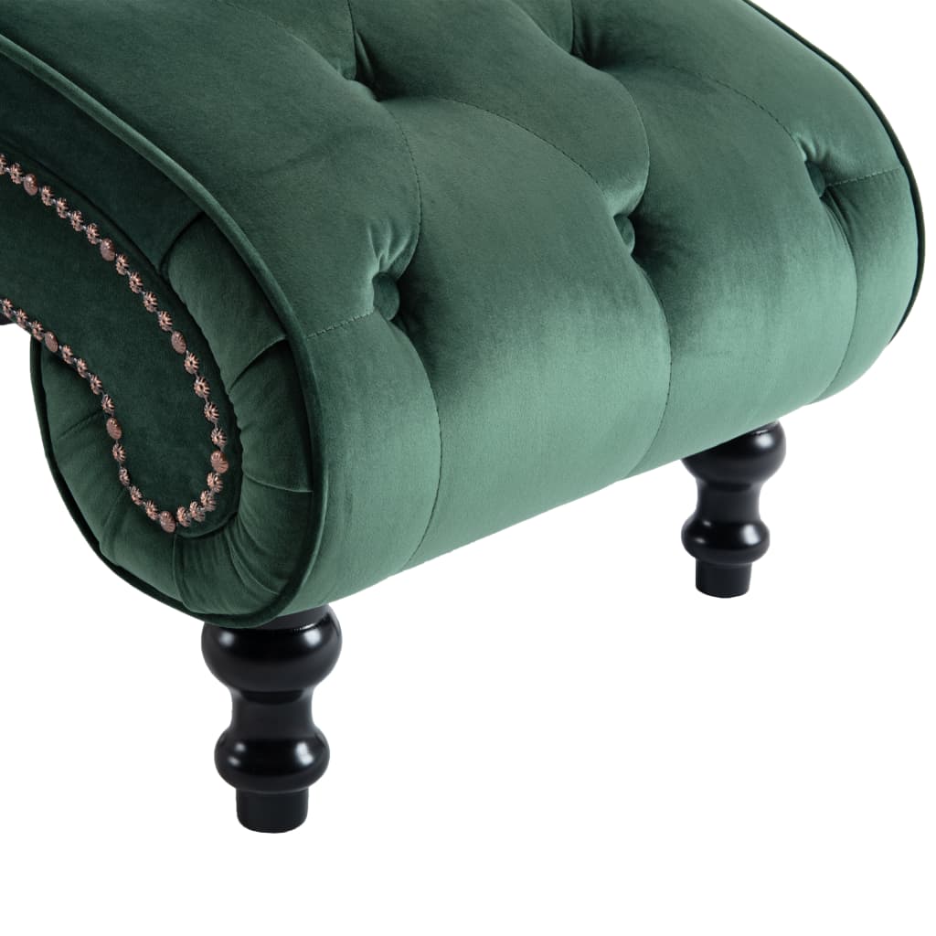 Chaise Longue Fluweel Groen
