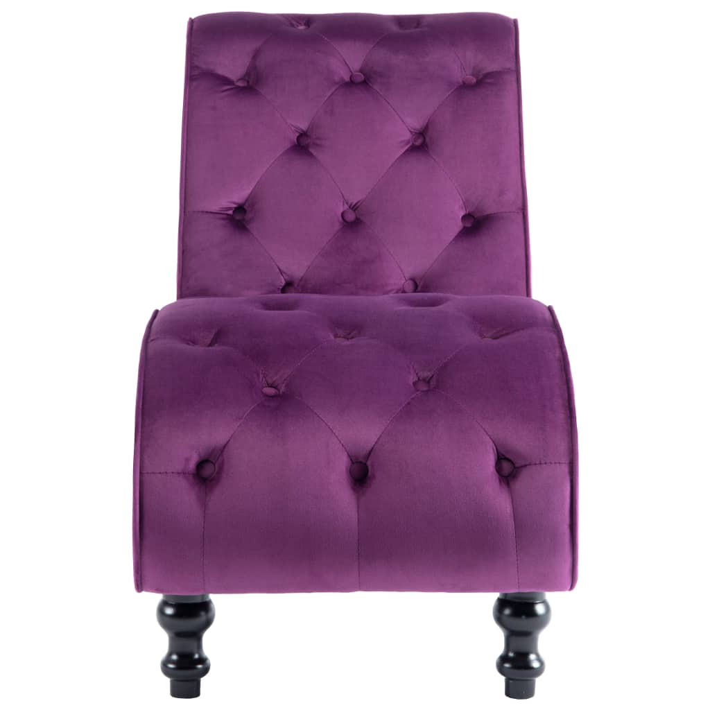 Chaise Longue Fluweel Paars 1