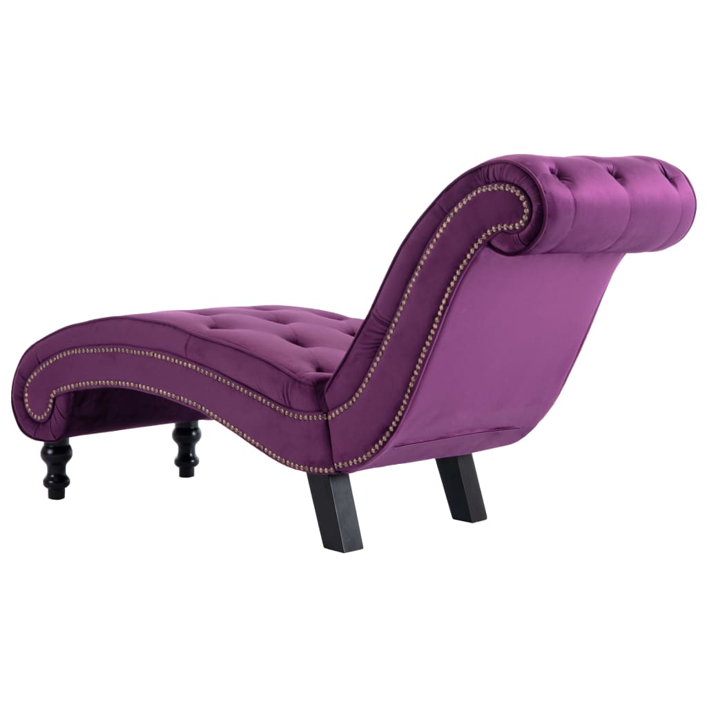 Chaise Longue Fluweel Paars 1