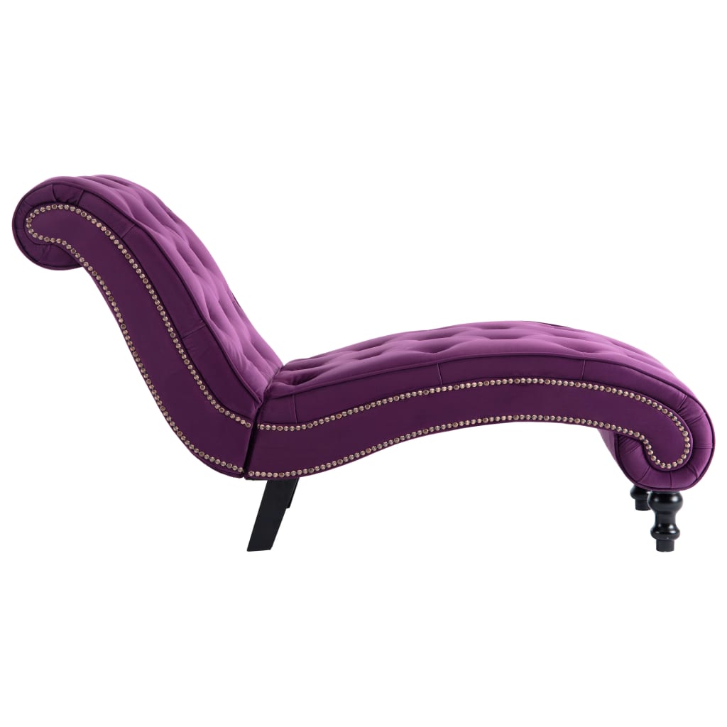 Chaise Longue Fluweel Paars 1