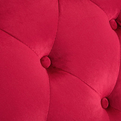 Chaise Longue Fluweel Rood