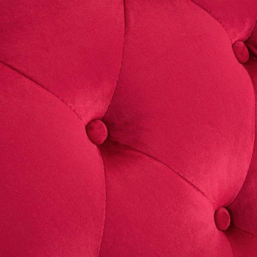 Chaise Longue Fluweel Rood