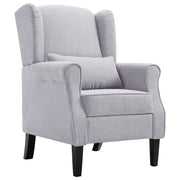 Fauteuil stof lichtgrijs 68x73x101 cm