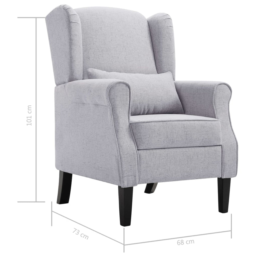 Fauteuil Stof Lichtgrijs