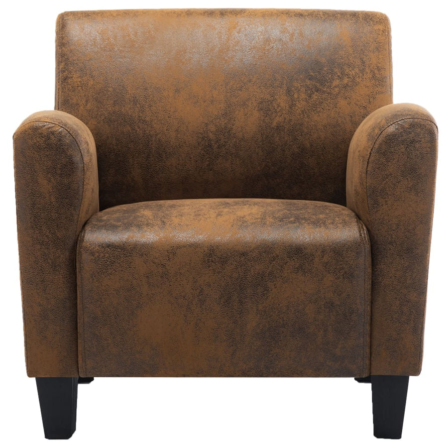 Fauteuil Kunstsuède Bruin