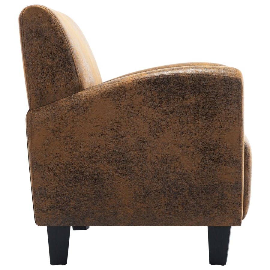 Fauteuil Kunstsuède Bruin