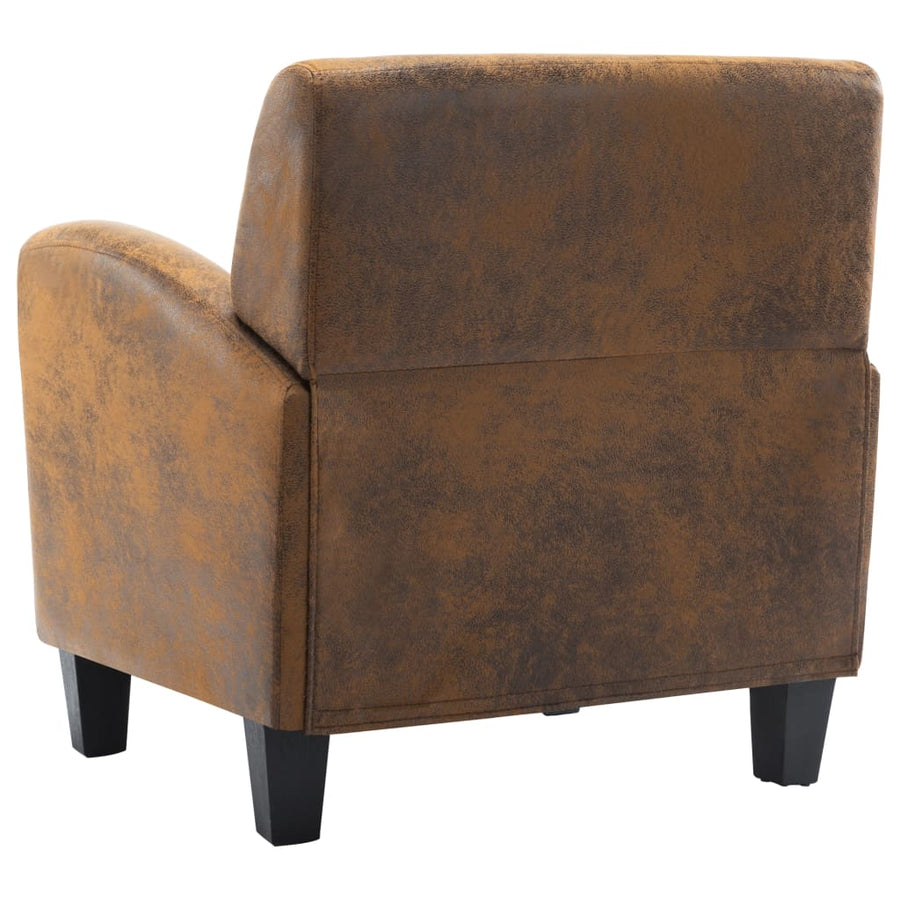 Fauteuil Kunstsuède Bruin