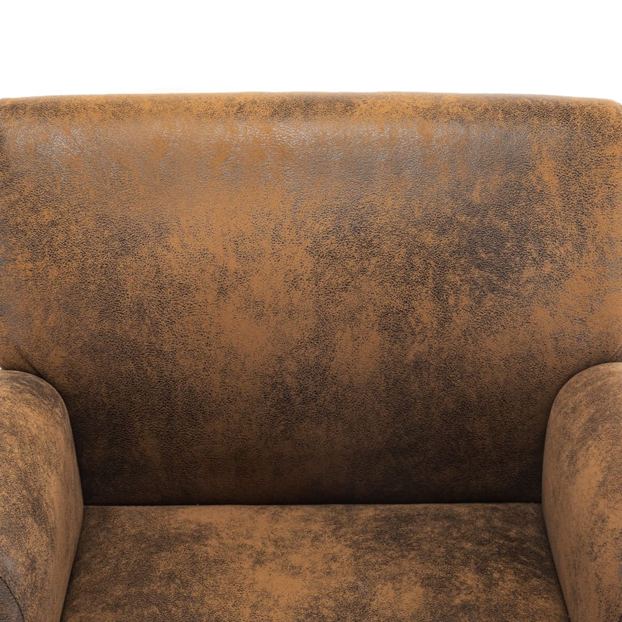 Fauteuil Kunstsuède Bruin