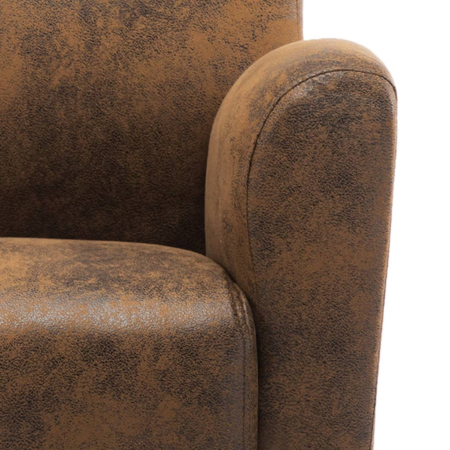 Fauteuil Kunstsuède Bruin
