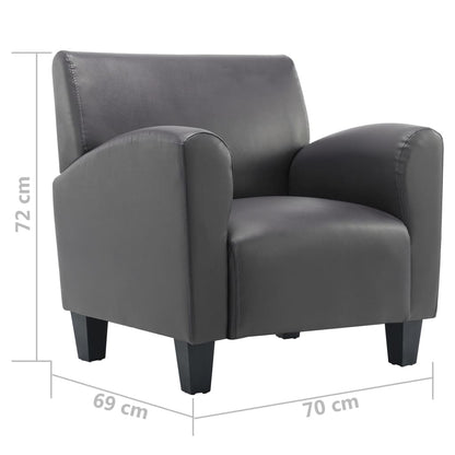Fauteuil Kunstleer Grijs