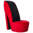 High chair velvet red