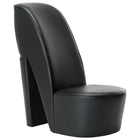 Heel chair faux leather black