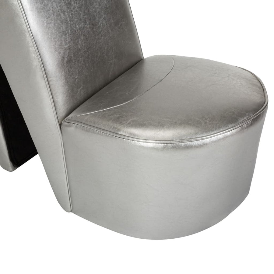 Hakstoel Kunstleer Kleurig Zilver