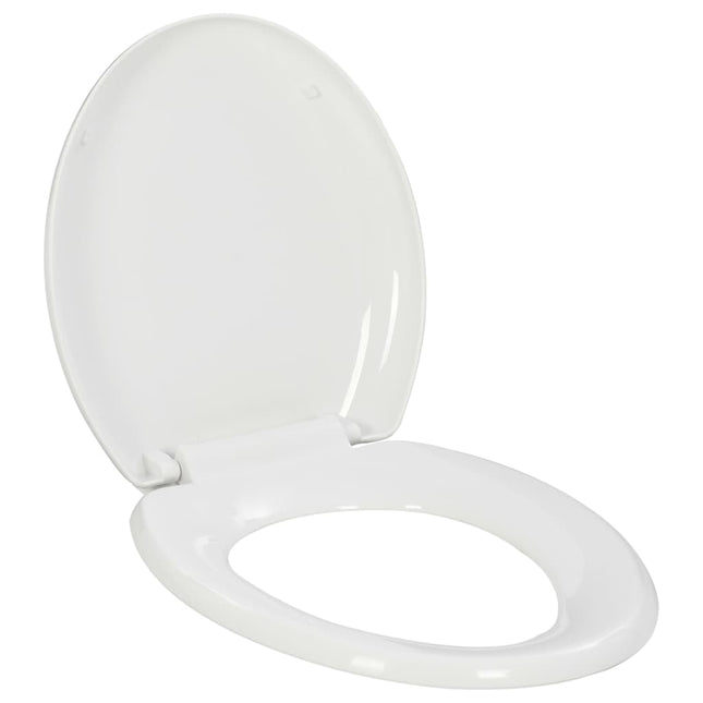 Toiletbril Soft-Close Met Quick-Release Ontwerp 45.5 x 37.5 cm Wit