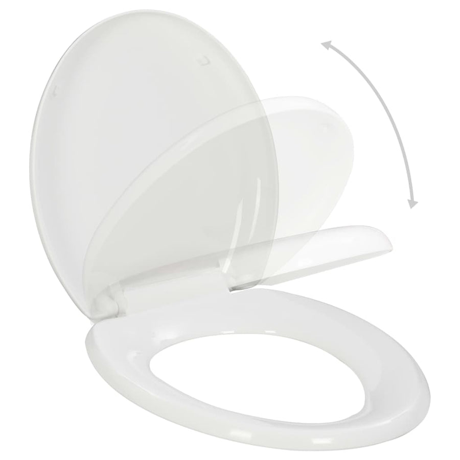 Toiletbril Soft-Close Met Quick-Release Ontwerp 45.5 x 37.5 cm Wit