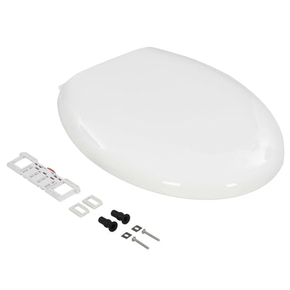 Toiletbril Soft-Close Met Quick-Release Ontwerp 45.5 x 37.5 cm Wit