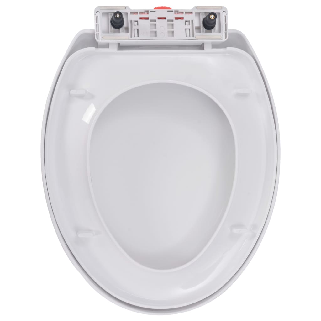 Toiletbril Soft-Close Met Quick-Release Ontwerp 45.5 x 37.5 cm Wit