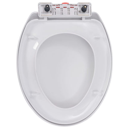 Toiletbril Soft-Close Met Quick-Release Ontwerp 45.5 x 37.5 cm Wit