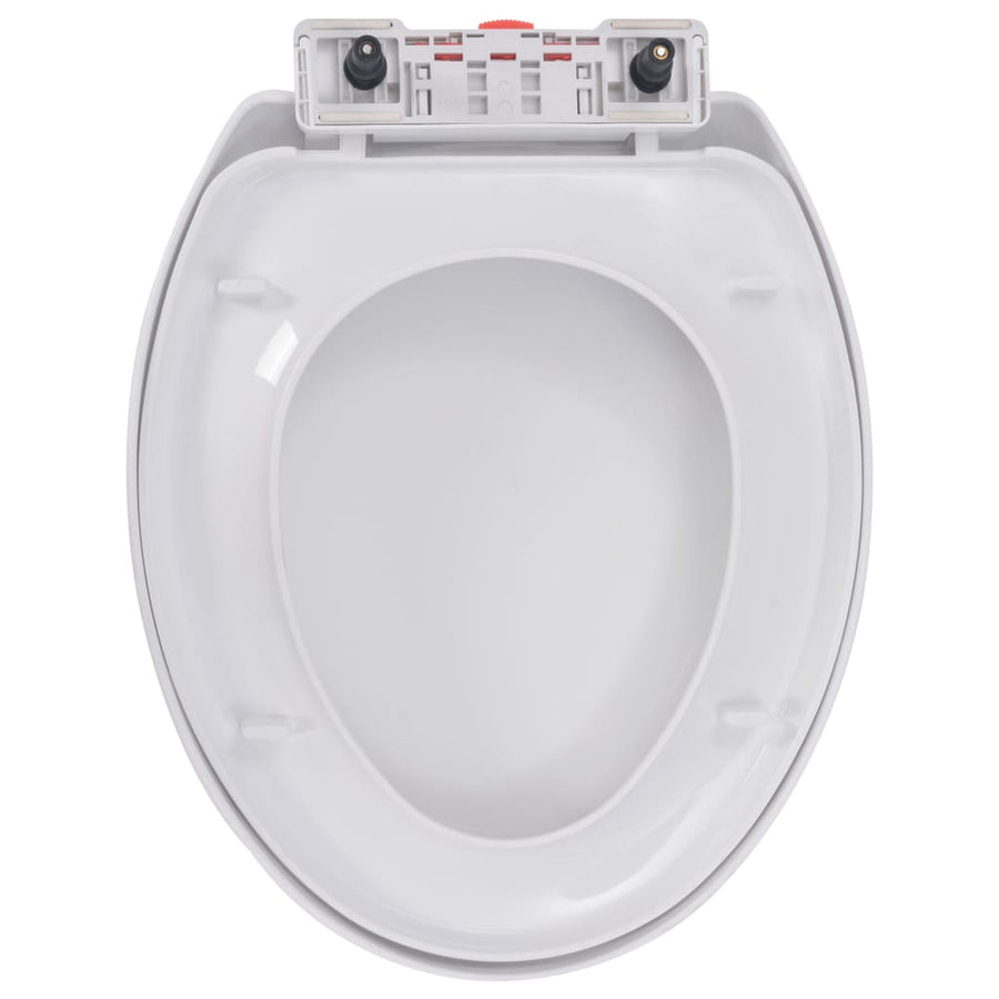 Toiletbril Soft-Close Met Quick-Release Ontwerp 45.5 x 37.5 cm Wit