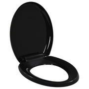 Toiletbril soft-close quick-release zwart 45.5x37.5 cm