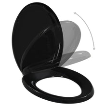 Toiletbril soft-close met quick-release ontwerp zwart 45.5 x 37.5 cm Zwart