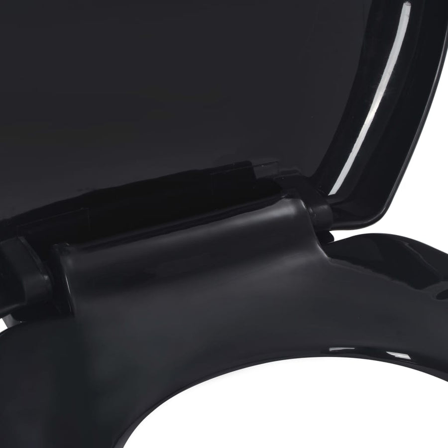 Toiletbril soft-close met quick-release ontwerp zwart 45.5 x 37.5 cm Zwart